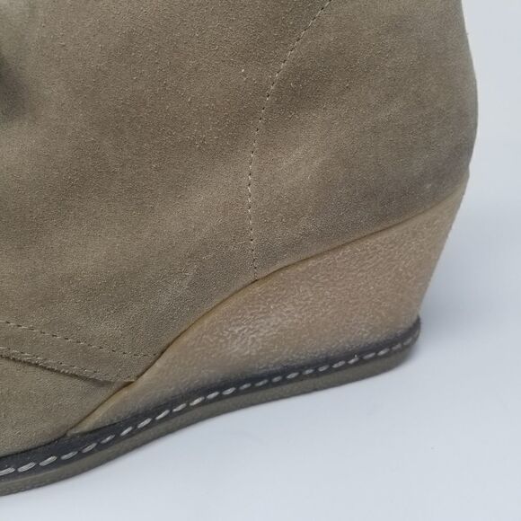 J CREW DARK TAN SUEDE with WEDGE HEEL. SIZE 10 - Picture 2 of 12